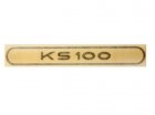 Bakskärmdekal "KS 100" vit 1965-1966 (styck)